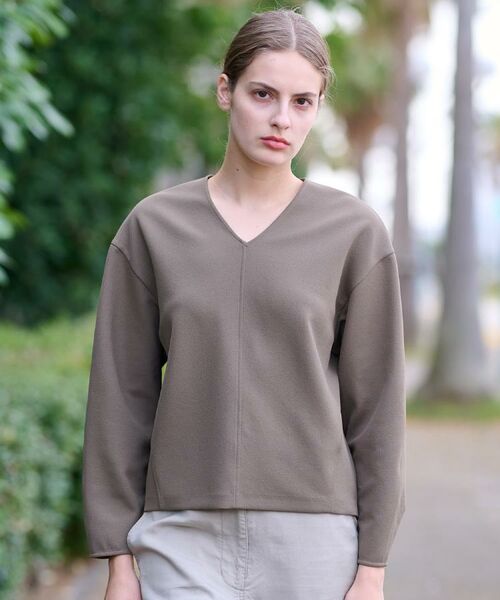 DRESSTERIOR / ドレステリア カットソー | 【洗える/イージーケア】Vネックジョーゼットプルオーバー | 詳細7
