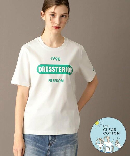 DRESSTERIOR/ドレステリア 【接触冷感/抗菌防臭/消臭】ルクア・EC限定アニバーサリーTシャツ ホワイト(901) 34(SS) DRESSTERIOR/ドレステリア 【接触冷感/抗菌防臭/消臭】ルクア・EC限定アニバーサリーTシャツ ホワイト(901) 34(SS)