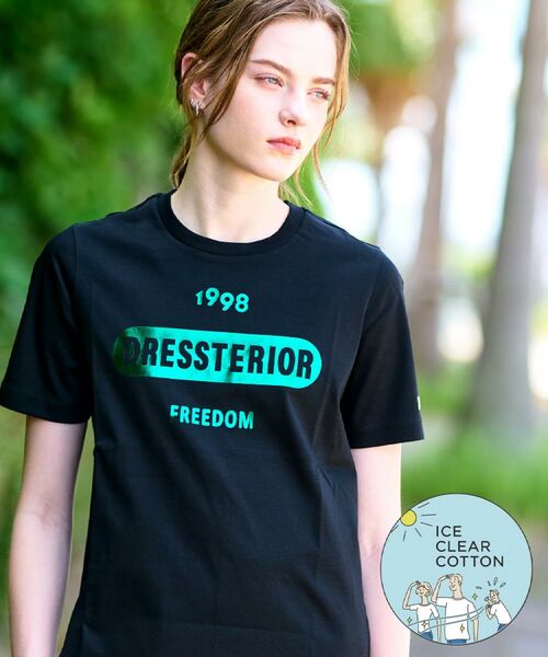DRESSTERIOR/ドレステリア 【接触冷感/抗菌防臭/消臭】ルクア・EC限定アニバーサリーTシャツ ブラック(919) 36(S) DRESSTERIOR/ドレステリア 【接触冷感/抗菌防臭/消臭】ルクア・EC限定アニバーサリーTシャツ ブラック(919) 36(S)