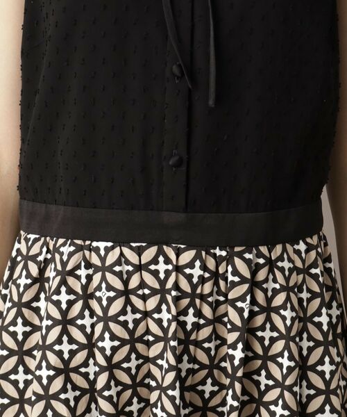 DRESSTERIOR / ドレステリア ロング・マキシ丈ワンピース | 【大人百花春号掲載 モデル美香さん着用】ドットジャカードオーバーラップコンビドレス | 詳細14