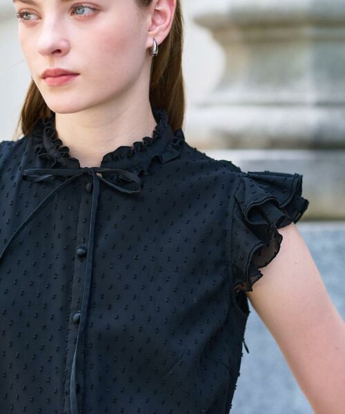 DRESSTERIOR / ドレステリア ロング・マキシ丈ワンピース | 【大人百花春号掲載 モデル美香さん着用】ドットジャカードオーバーラップコンビドレス | 詳細7