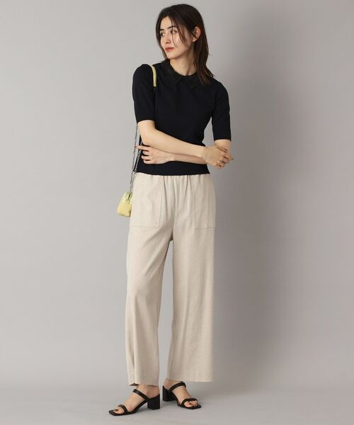 DRESSTERIOR / ドレステリア ショート・ハーフ・半端丈パンツ | 【接触冷感/洗える/ウエストゴム】ウォッシャブルリネンイージーワイドパンツ | 詳細24