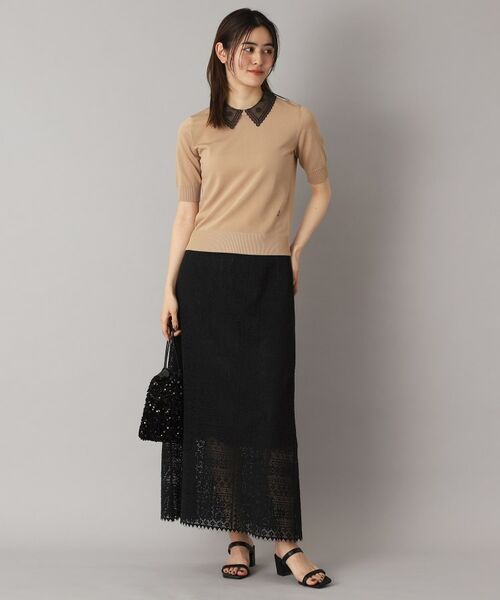 DRESSTERIOR / ドレステリア ロング・マキシ丈スカート | 【後ろウエストゴム】オーガニックコットンブレンドレーススカート | 詳細11