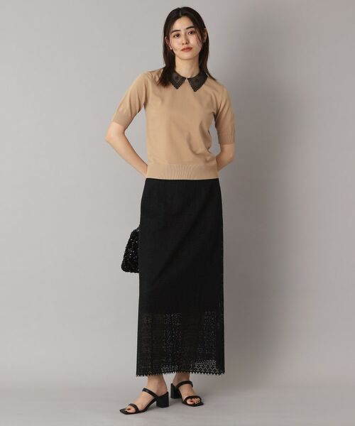 DRESSTERIOR / ドレステリア ロング・マキシ丈スカート | 【後ろウエストゴム】オーガニックコットンブレンドレーススカート | 詳細12