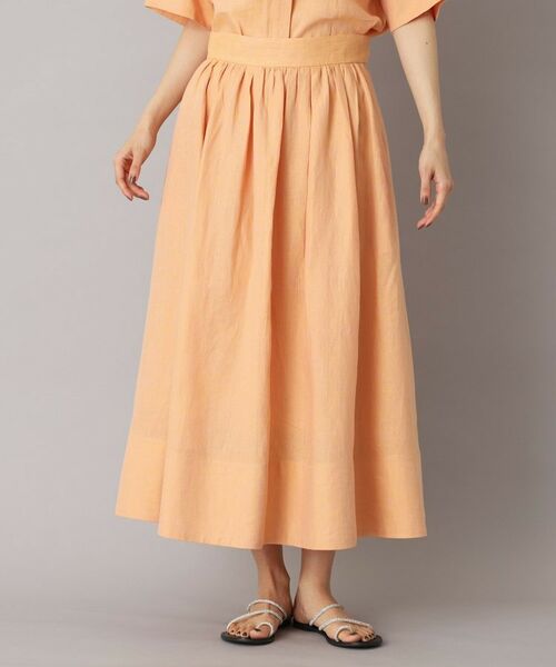DRESSTERIOR / ドレステリア ロング・マキシ丈スカート | 【洗える／ふんわり軽やか】フレンチリネンタックギャザースカート | 詳細13
