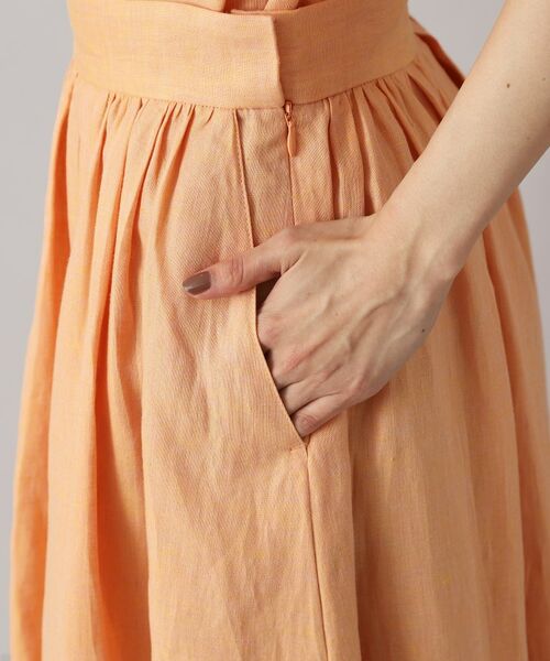 DRESSTERIOR / ドレステリア ロング・マキシ丈スカート | 【洗える／ふんわり軽やか】フレンチリネンタックギャザースカート | 詳細18