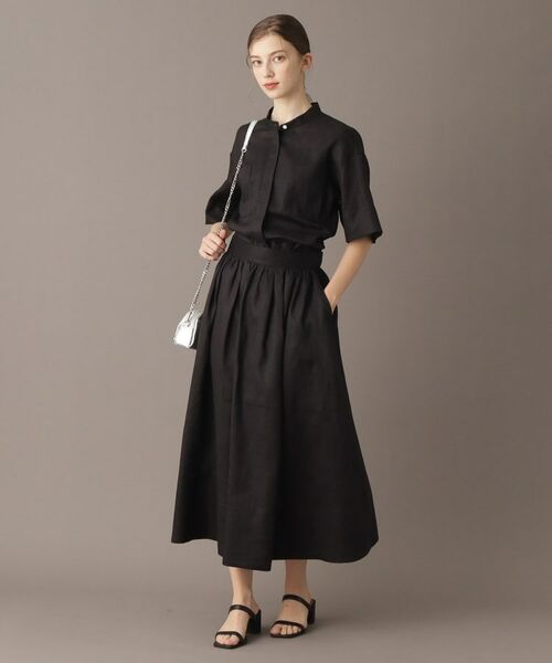 DRESSTERIOR / ドレステリア ロング・マキシ丈スカート | 【洗える／ふんわり軽やか】フレンチリネンタックギャザースカート | 詳細23