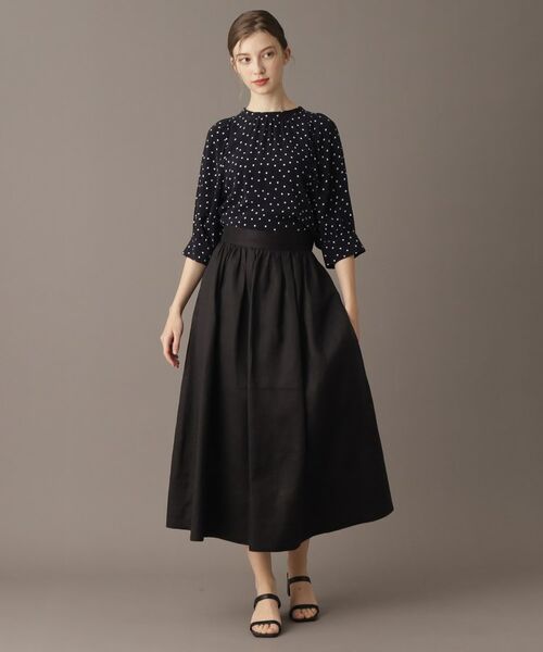 DRESSTERIOR / ドレステリア ロング・マキシ丈スカート | 【洗える／ふんわり軽やか】フレンチリネンタックギャザースカート | 詳細24