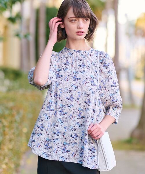 DRESSTERIOR / ドレステリア シャツ・ブラウス | 【着映え／花柄】フラワープリントボリュームスリーブブラウス | 詳細20