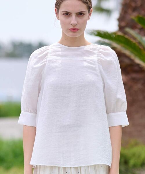 DRESSTERIOR / ドレステリア シャツ・ブラウス | 【洗える/清涼感】ボリュームスリーブバックジップブラウス | 詳細4