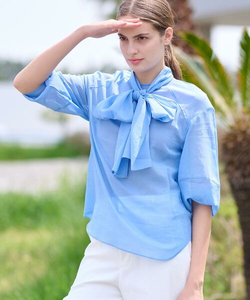 DRESSTERIOR / ドレステリア シャツ・ブラウス | 【2WAY/清涼感】袖ボリュームシア―ボウタイブラウス | 詳細10