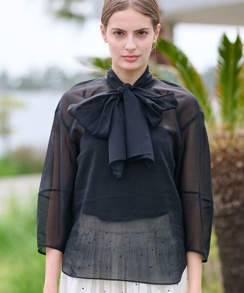 DRESSTERIOR / ドレステリア シャツ・ブラウス | 【2WAY/清涼感】袖ボリュームシア―ボウタイブラウス | 詳細2