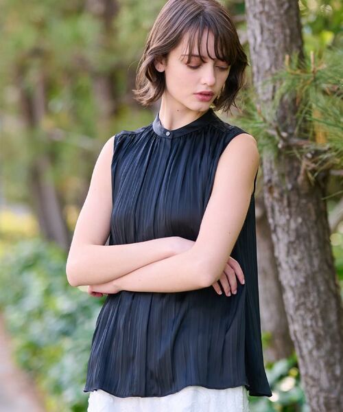 DRESSTERIOR / ドレステリア シャツ・ブラウス | 【洗える/きれいめ】プリーツサテンブラウス | 詳細3