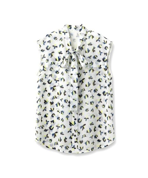 DRESSTERIOR / ドレステリア シャツ・ブラウス | 【洗える/きれいめ】シアーリーフプリントボウタイブラウス | 詳細1