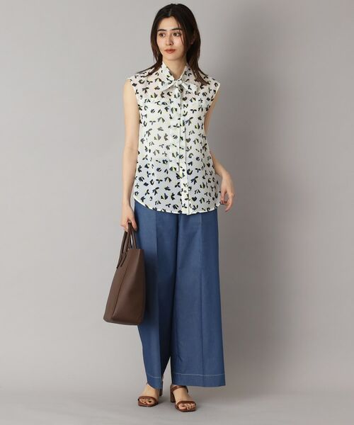 DRESSTERIOR / ドレステリア シャツ・ブラウス | 【洗える/きれいめ】シアーリーフプリントボウタイブラウス | 詳細12