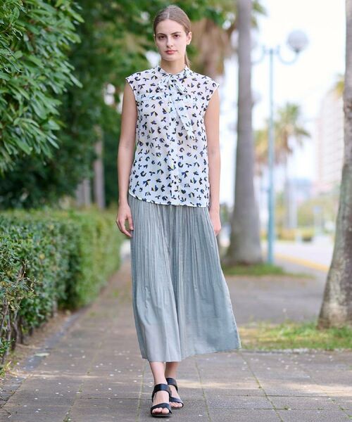 DRESSTERIOR / ドレステリア シャツ・ブラウス | 【洗える/きれいめ】シアーリーフプリントボウタイブラウス | 詳細2