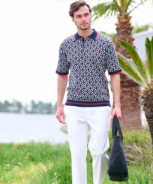 DRESSTERIOR / ドレステリア ニット・セーター | 【Safari5月号掲載】オーバーラップサークル ジャカード ニットポロ | 詳細3