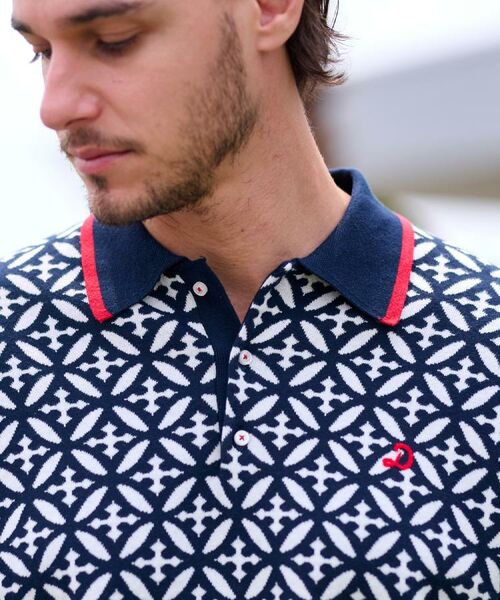 DRESSTERIOR / ドレステリア ニット・セーター | 【Safari5月号掲載】オーバーラップサークル ジャカード ニットポロ | 詳細7