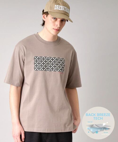 DRESSTERIOR/ドレステリア 【接触冷感/UVカット】BACK BREEZE TECH オーバーラップサークルプリントTシャツ グレー(012) 94(LL) DRESSTERIOR/ドレステリア 【接触冷感/UVカット】BACK BREEZE TECH オーバーラップサークルプリントTシャツ グレー(012) 94(LL)