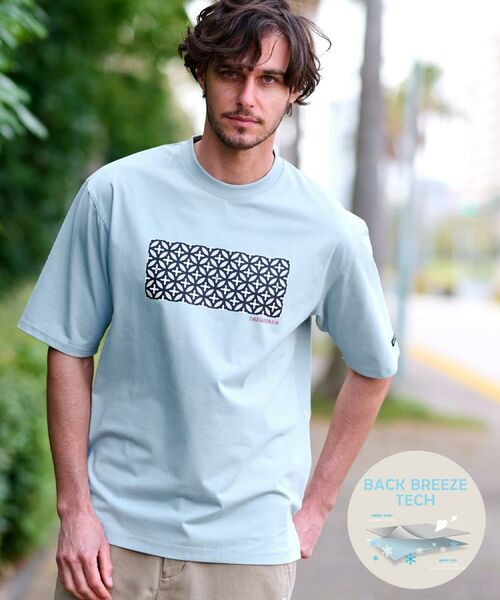 DRESSTERIOR/ドレステリア 【接触冷感/UVカット】BACK BREEZE TECH オーバーラップサークルプリントTシャツ ミントグリーン(021) 91(M) DRESSTERIOR/ドレステリア 【接触冷感/UVカット】BACK BREEZE TECH オーバーラップサークルプリントTシャツ ミントグリーン(021) 91(M)