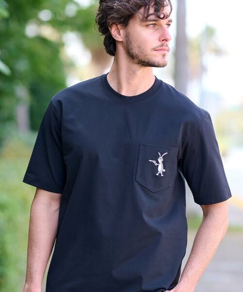 DRESSTERIOR / ドレステリア Tシャツ | 【接触冷感/UVカット】BACK BREEZE TECH ラビットポケTシャツ | 詳細13