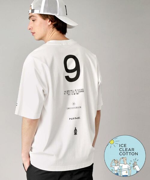 DRESSTERIOR/ドレステリア 【接触冷感/抗菌防臭/消臭】ICE CLEAR COTTON NINEストリートTシャツ ホワイト(001) 94(LL) DRESSTERIOR/ドレステリア 【接触冷感/抗菌防臭/消臭】ICE CLEAR COTTON NINEストリートTシャツ ホワイト(001) 94(LL)
