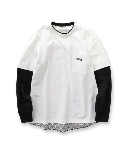 DRESSTERIOR / ドレステリア Tシャツ | 【接触冷感/UVカット】BACK BREEZE TECH バックオーバーラップサークルレイヤードロングTシャツ | 詳細2