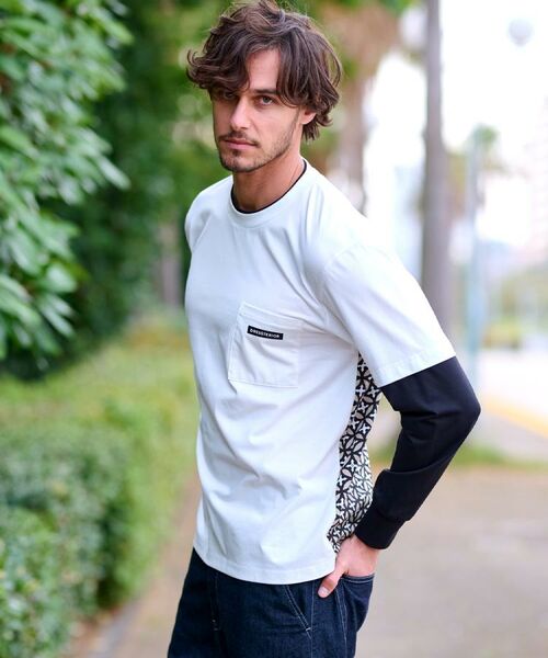 DRESSTERIOR / ドレステリア Tシャツ | 【接触冷感/UVカット】BACK BREEZE TECH バックオーバーラップサークルレイヤードロングTシャツ | 詳細8