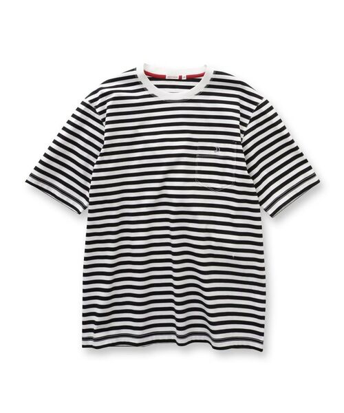 DRESSTERIOR / ドレステリア Tシャツ | 【接触冷感/抗菌防臭/消臭】ICE CLEAR COTTON ボーダーポケットTシャツ | 詳細2