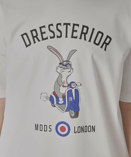 DRESSTERIOR / ドレステリア Tシャツ | 【接触冷感/抗菌防臭/消臭/Safari5月号掲載】ICE CLEAR COTTON ロンドンラビットTシャツ | 詳細15