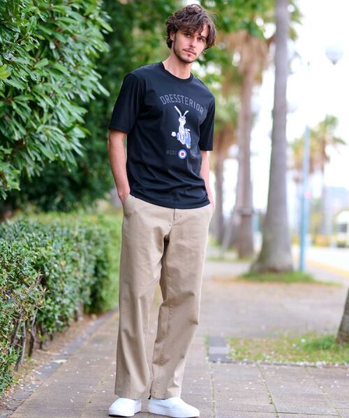 DRESSTERIOR / ドレステリア Tシャツ | 【接触冷感/抗菌防臭/消臭/Safari5月号掲載】ICE CLEAR COTTON ロンドンラビットTシャツ | 詳細2