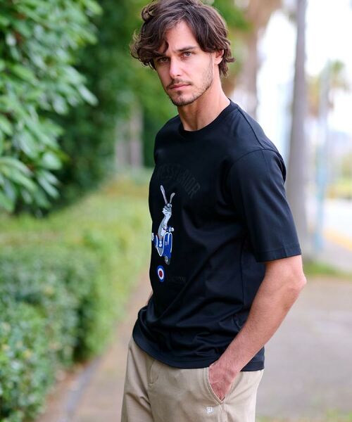 DRESSTERIOR / ドレステリア Tシャツ | 【接触冷感/抗菌防臭/消臭/Safari5月号掲載】ICE CLEAR COTTON ロンドンラビットTシャツ | 詳細4