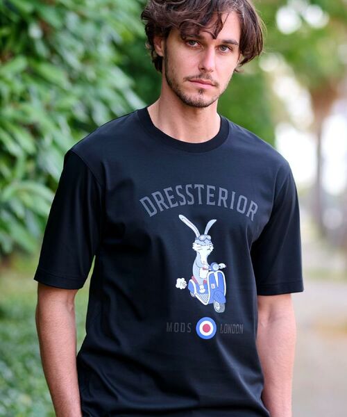 DRESSTERIOR / ドレステリア Tシャツ | 【接触冷感/抗菌防臭/消臭/Safari5月号掲載】ICE CLEAR COTTON ロンドンラビットTシャツ | 詳細5