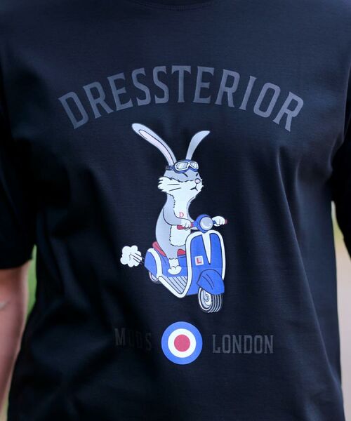 DRESSTERIOR / ドレステリア Tシャツ | 【接触冷感/抗菌防臭/消臭/Safari5月号掲載】ICE CLEAR COTTON ロンドンラビットTシャツ | 詳細6