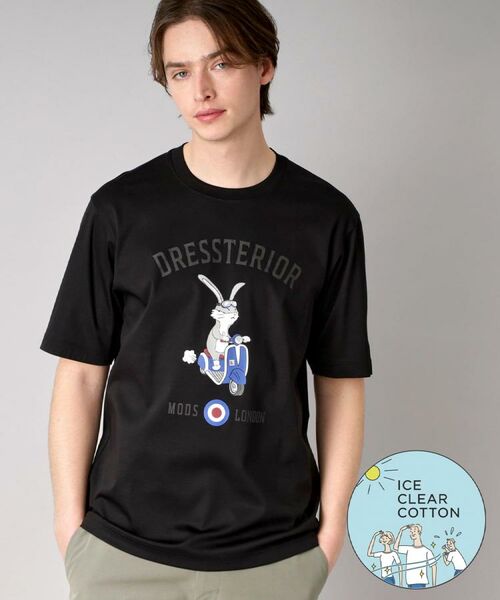 DRESSTERIOR/ドレステリア 【Safari5月号掲載/接触冷感/抗菌防臭/消臭】ICE CLEAR COTTON ロンドンラビットTシャツ ブラック(019) 91(M) DRESSTERIOR/ドレステリア 【Safari5月号掲載/接触冷感/抗菌防臭/消臭】ICE CLEAR COTTON ロンドンラビットTシャツ ブラック(019) 91(M)