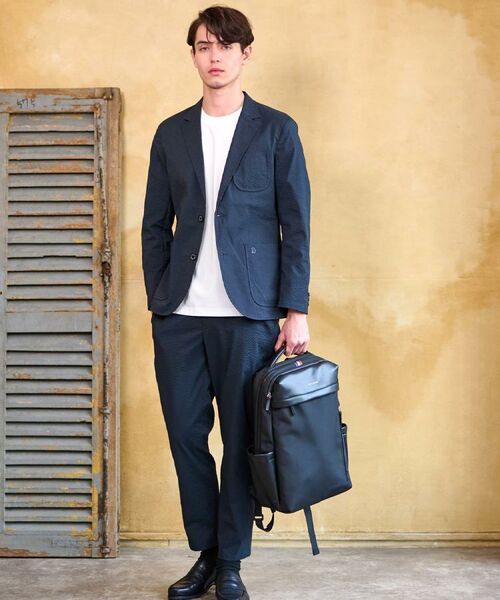 DRESSTERIOR / ドレステリア テーラードジャケット | 【洗える/セットアップ可/吸湿速乾/Safari5月号掲載】COOL MAX シアサッカージャケット | 詳細1