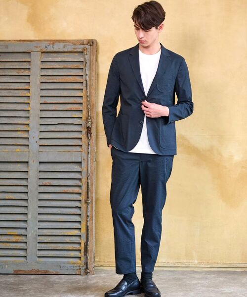 DRESSTERIOR / ドレステリア テーラードジャケット | 【洗える/セットアップ可/吸湿速乾/Safari5月号掲載】COOL MAX シアサッカージャケット | 詳細2