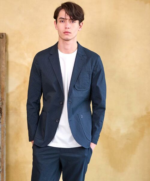 DRESSTERIOR / ドレステリア テーラードジャケット | 【洗える/セットアップ可/吸湿速乾/Safari5月号掲載】COOL MAX シアサッカージャケット | 詳細3