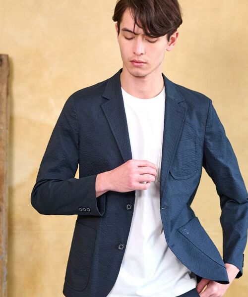 DRESSTERIOR / ドレステリア テーラードジャケット | 【洗える/セットアップ可/吸湿速乾/Safari5月号掲載】COOL MAX シアサッカージャケット | 詳細4