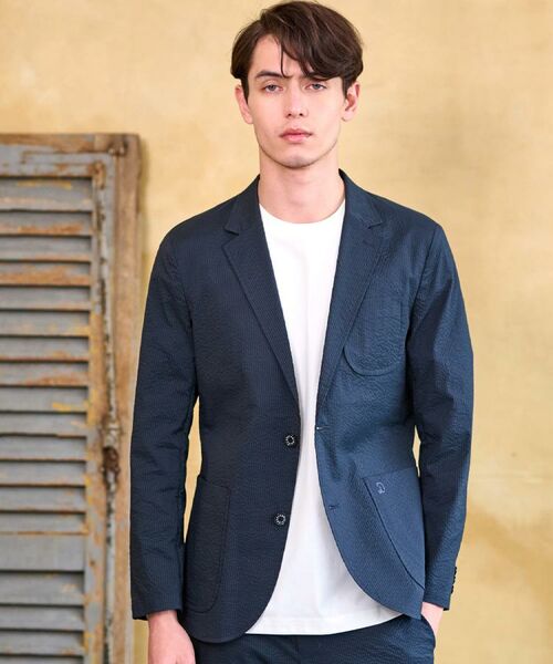 DRESSTERIOR / ドレステリア テーラードジャケット | 【洗える/セットアップ可/吸湿速乾/Safari5月号掲載】COOL MAX シアサッカージャケット | 詳細5