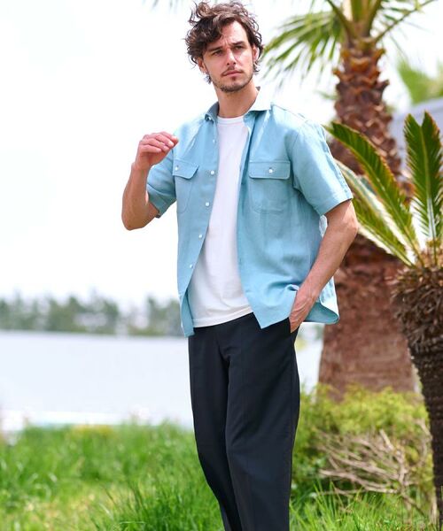 DRESSTERIOR / ドレステリア シャツ・ブラウス | リネンレーヨン ハーフスリーブシャツ | 詳細4