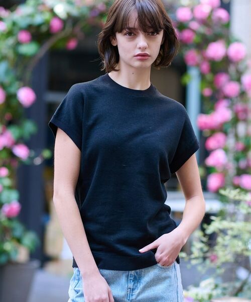 DRESSTERIOR / ドレステリア カットソー | 【毎年人気！／洗える】リネン裏毛フレンチプルオーバー（ブラック(019)）