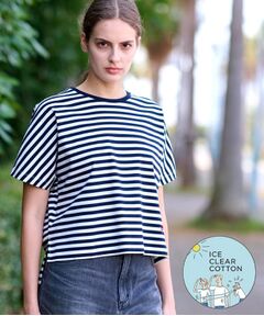 DRESSTERIOR / ドレステリア Tシャツ | 【接触冷感/抗菌防臭/消臭】アイスクリアコットンドルマンボーダーT