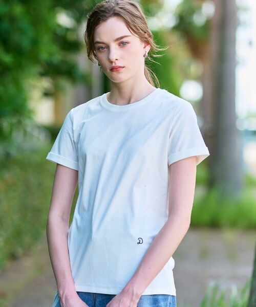 DRESSTERIOR / ドレステリア Tシャツ | 【洗える】シルクブレンドポンチTシャツ(ホワイト(001))