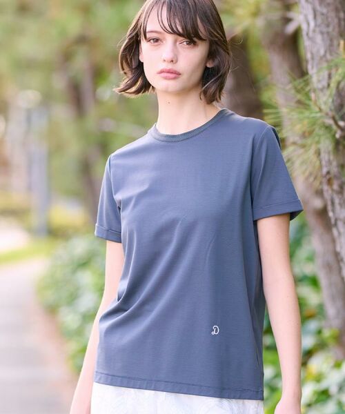DRESSTERIOR / ドレステリア Tシャツ | 【洗える】シルクブレンドポンチTシャツ(チャコールグレー(014))