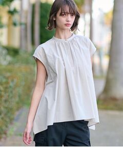 DRESSTERIOR / ドレステリア シャツ・ブラウス | 【コットン100％/洗える】フレンチスリーブイレギュラーヘムブラウス