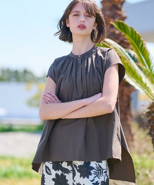 DRESSTERIOR / ドレステリア シャツ・ブラウス | 【コットン100％/洗える】フレンチスリーブイレギュラーヘムブラウス | 詳細11