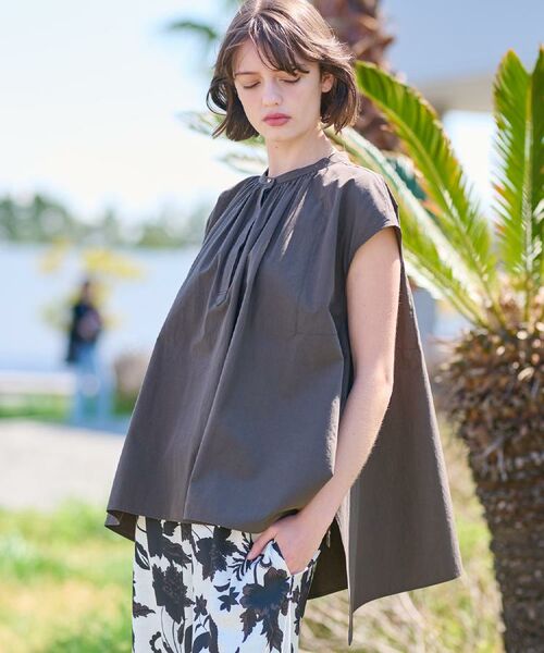DRESSTERIOR / ドレステリア シャツ・ブラウス | 【コットン100％/洗える】フレンチスリーブイレギュラーヘムブラウス | 詳細12