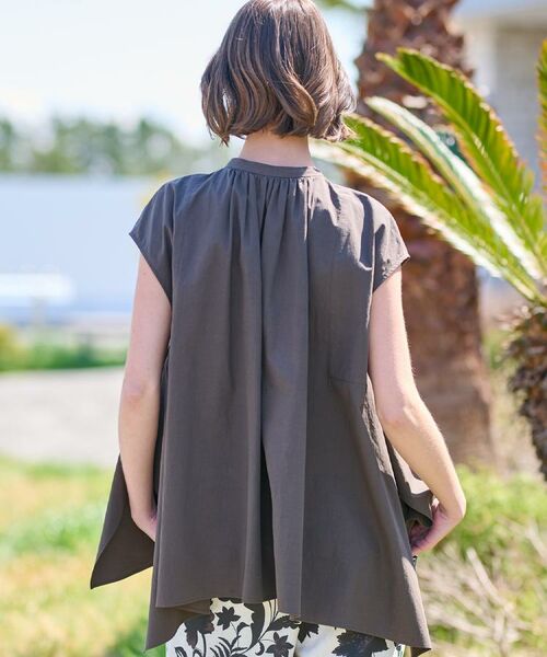 DRESSTERIOR / ドレステリア シャツ・ブラウス | 【コットン100％/洗える】フレンチスリーブイレギュラーヘムブラウス | 詳細14