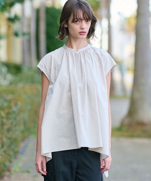 DRESSTERIOR / ドレステリア シャツ・ブラウス | 【コットン100％/洗える】フレンチスリーブイレギュラーヘムブラウス | 詳細22